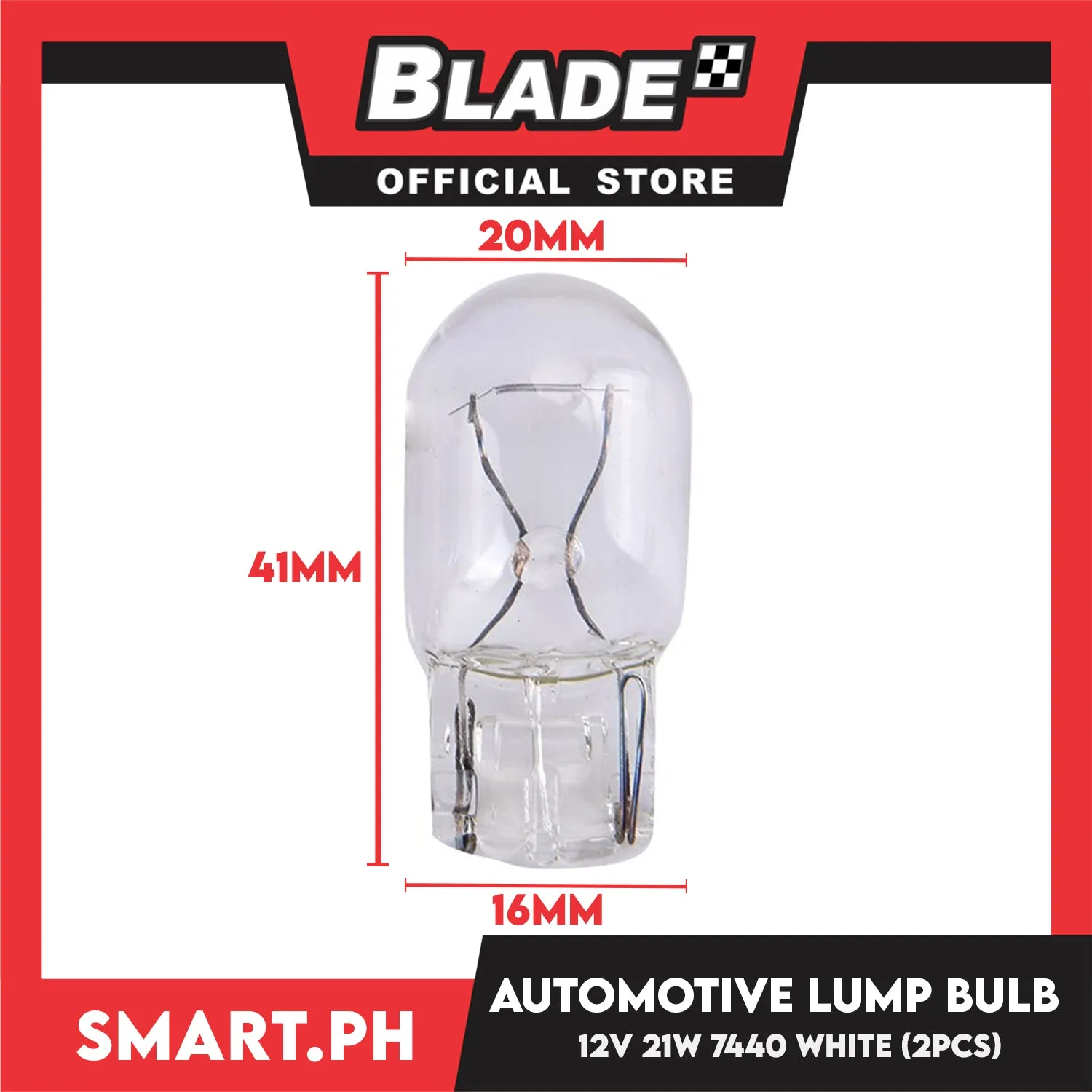 2pcs Halogen Automotive Car Lamp Bulb T20 12V 21 (7440) (White) Single Contact, Car Light Indicator Reversing Light Bulb Stop Light Rear Turn Signal