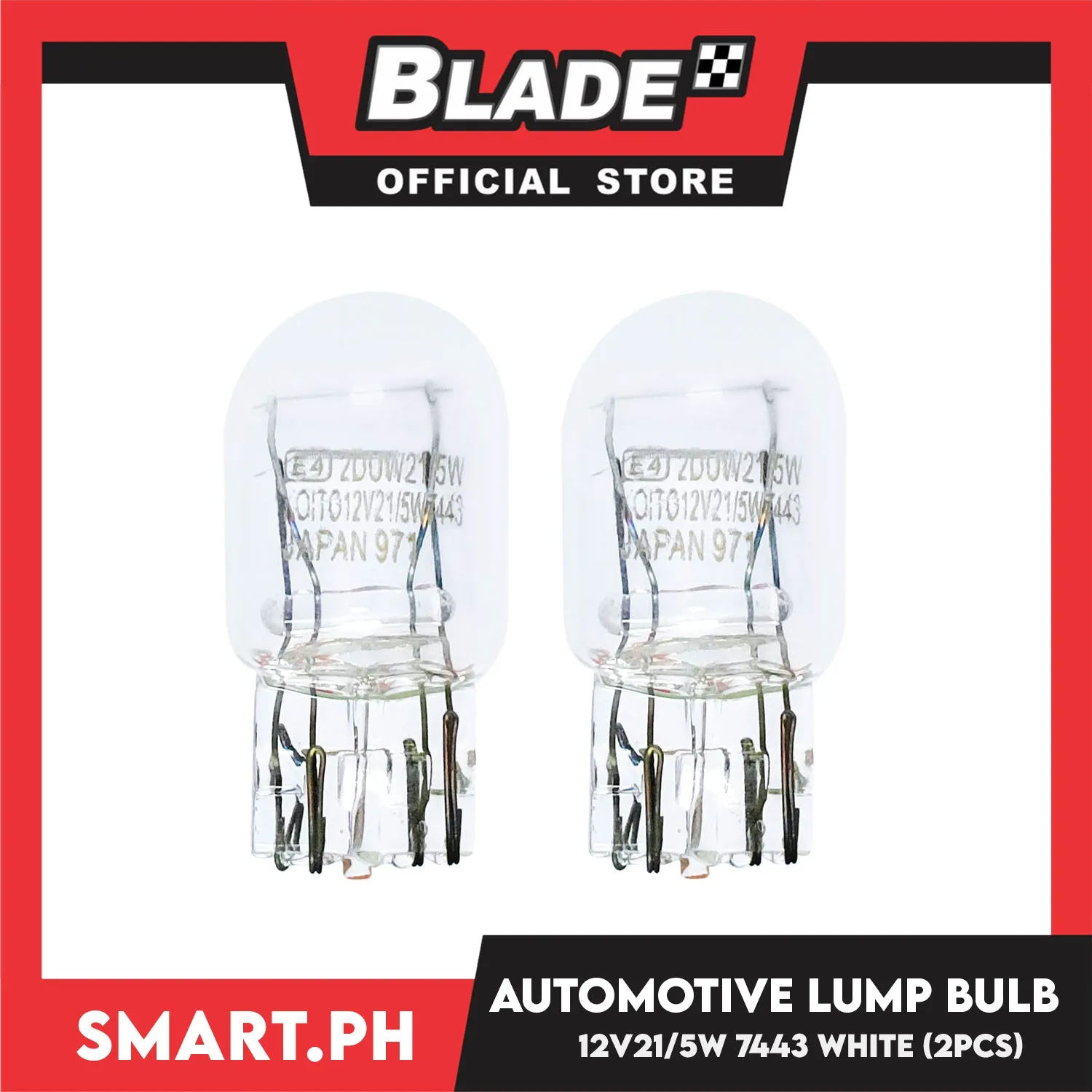 2pcs Halogen Automotive Car Lamp Bulb T20 12V 21/5W (7443) (White) Dual Contact, Car Light Indicator Reversing Light Bulb Stop Light Rear Turn Signal