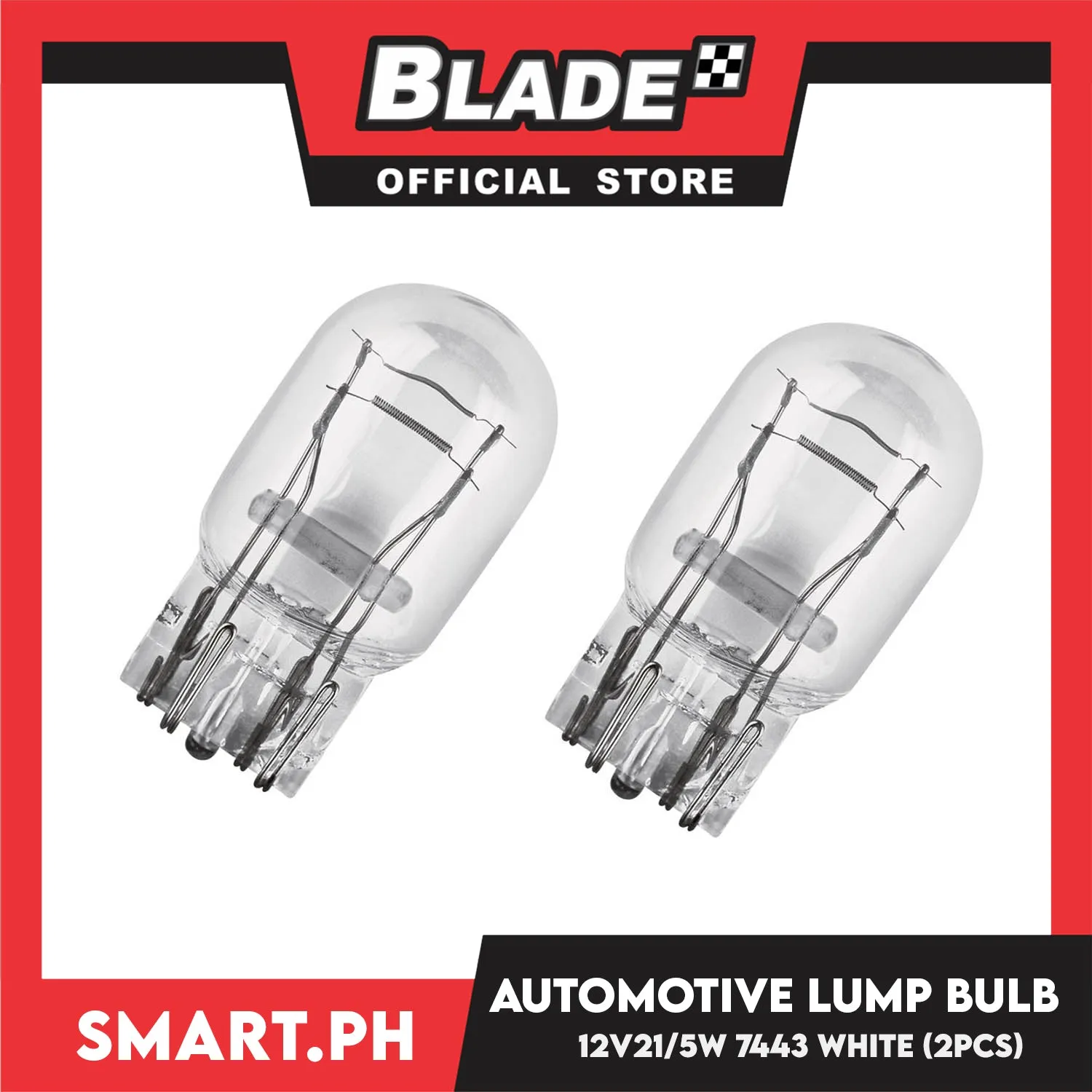 2pcs Halogen Automotive Car Lamp Bulb T20 12V 21/5W (7443) (White) Dual Contact, Car Light Indicator Reversing Light Bulb Stop Light Rear Turn Signal