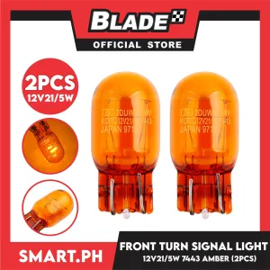 2pcs Halogen Perfect Bulb Car Light Bulb T20 12V 21/5W 7443 (Amber) Dual Filament, Car Light Indicator Reversing Light Bulb Stop Light Rear Turn Signal