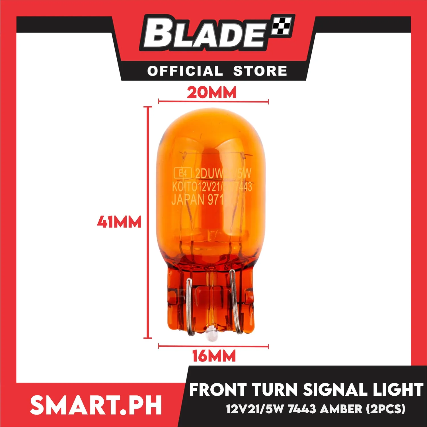 2pcs Halogen Perfect Bulb Car Light Bulb T20 12V 21/5W 7443 (Amber) Dual Filament, Car Light Indicator Reversing Light Bulb Stop Light Rear Turn Signal
