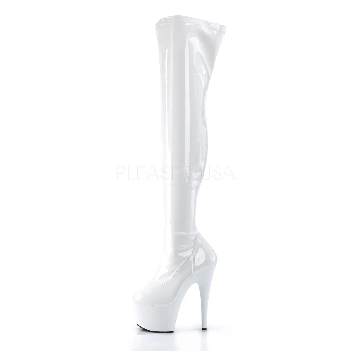 ADORE-3000  White Str Patent/White