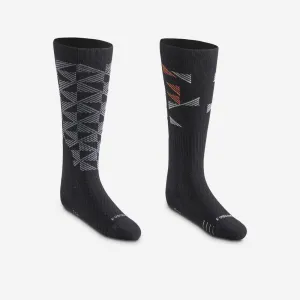 Adult Horse Riding Socks 500 Twin-Pack - Petrol Diamond