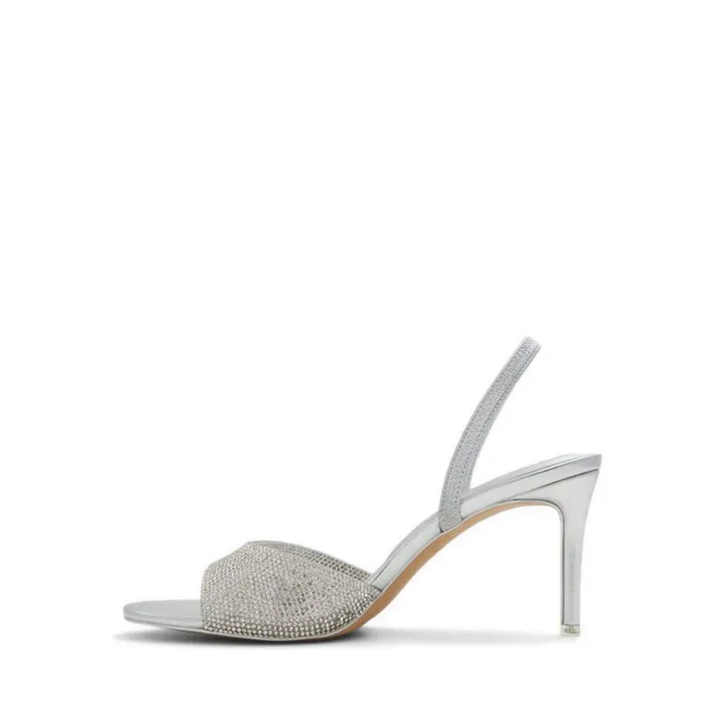 AITANA HEELED SANDALS - SILVER