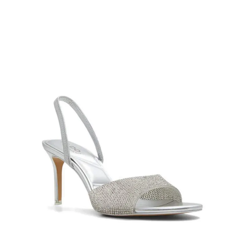 AITANA HEELED SANDALS - SILVER