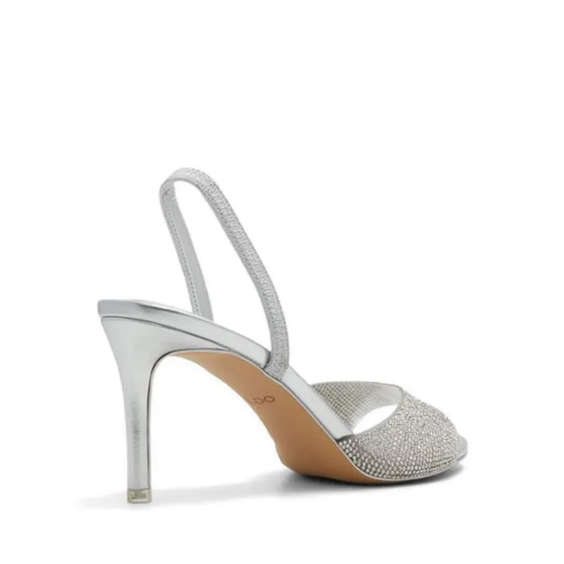 AITANA HEELED SANDALS - SILVER
