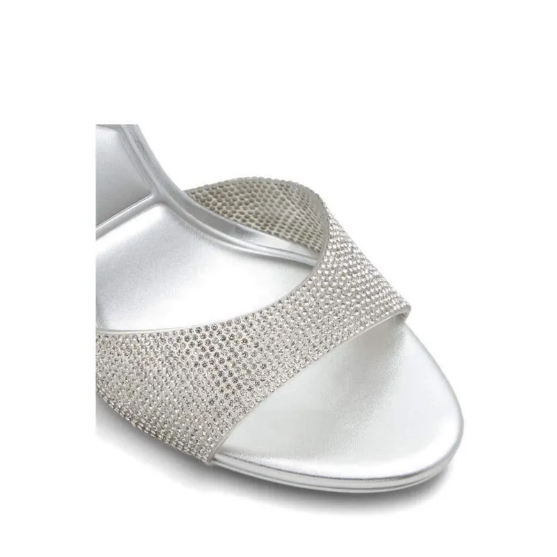 AITANA HEELED SANDALS - SILVER