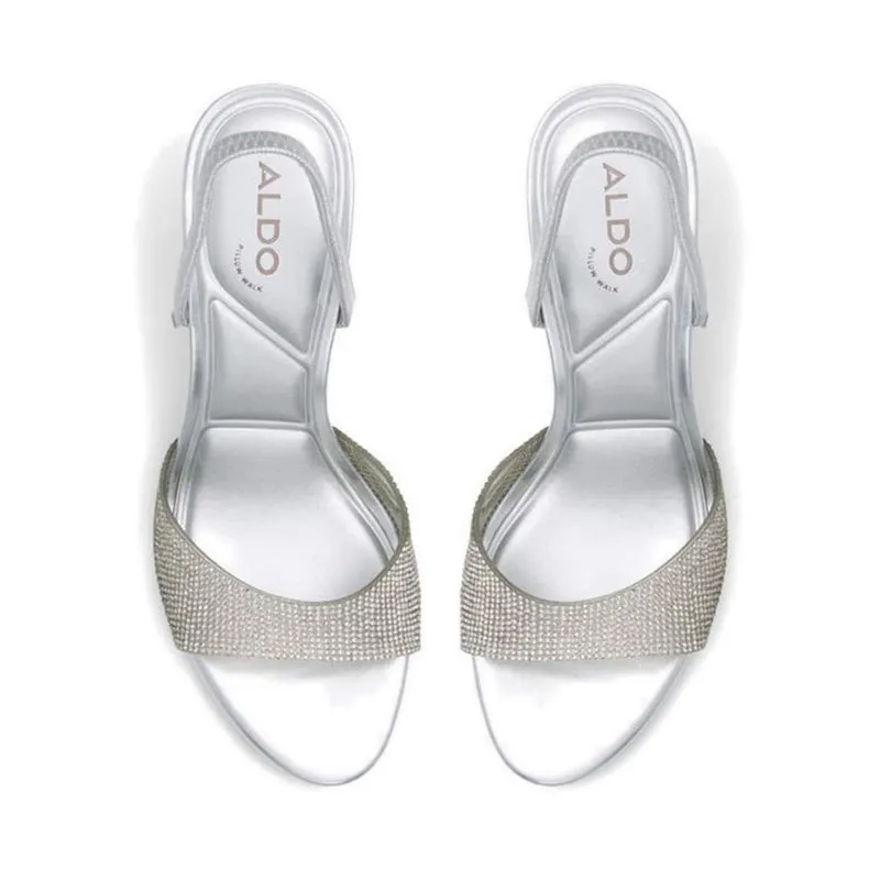 AITANA HEELED SANDALS - SILVER