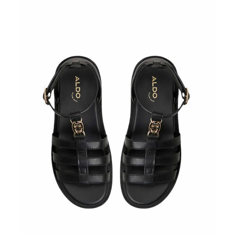 ALDO LAMINGTON HEELED SANDALS - BLACK