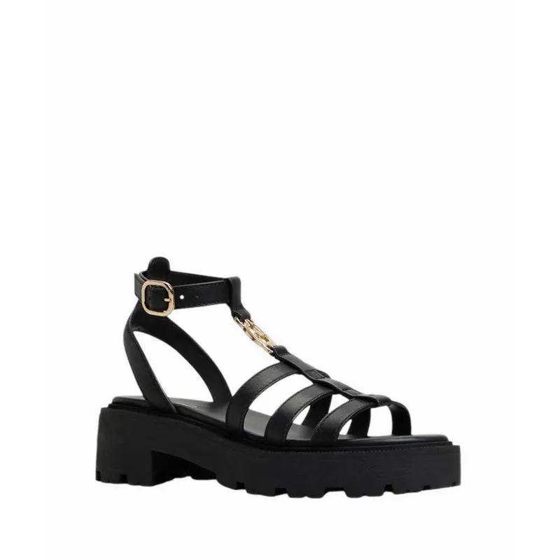 ALDO LAMINGTON HEELED SANDALS - BLACK