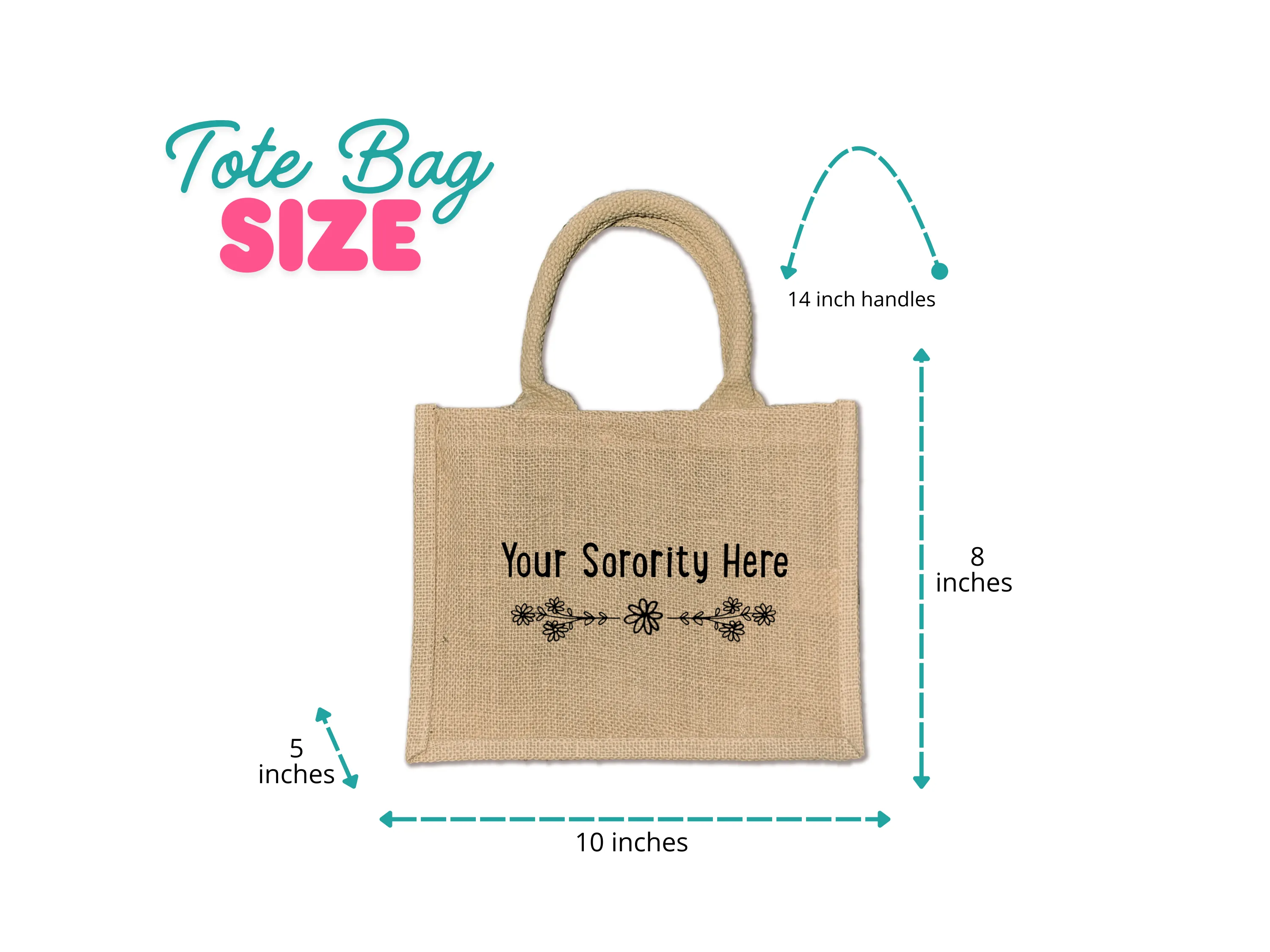 Alpha Epsilon Phi Floral Burlap Sorority Tote Bag – Perfect for Greek Life and College