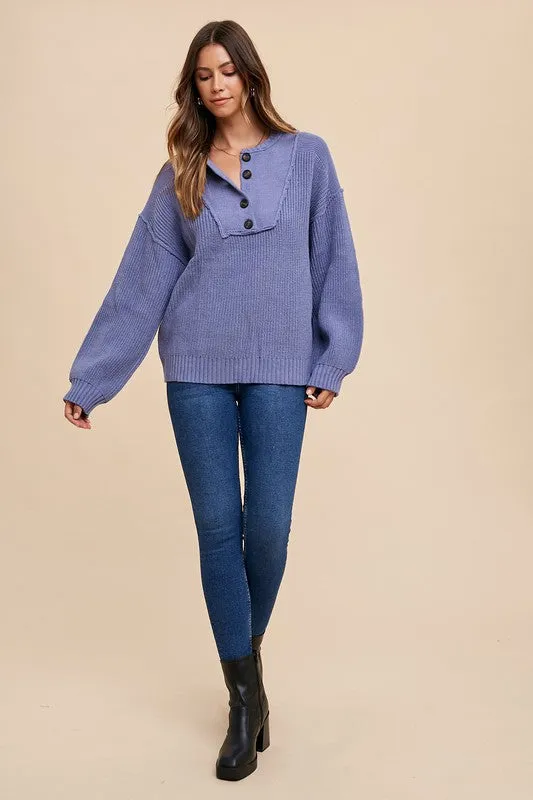Annie Wear Stay Cozy Sweater in Indigo