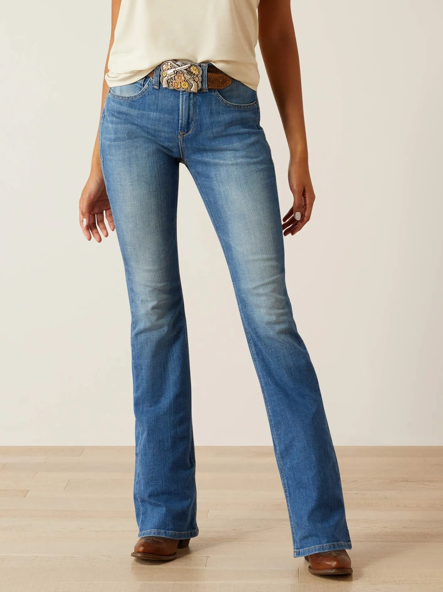 ARIAT High Rise Cassandra Boot Cut Jeans - Women's - Anaheim Blue