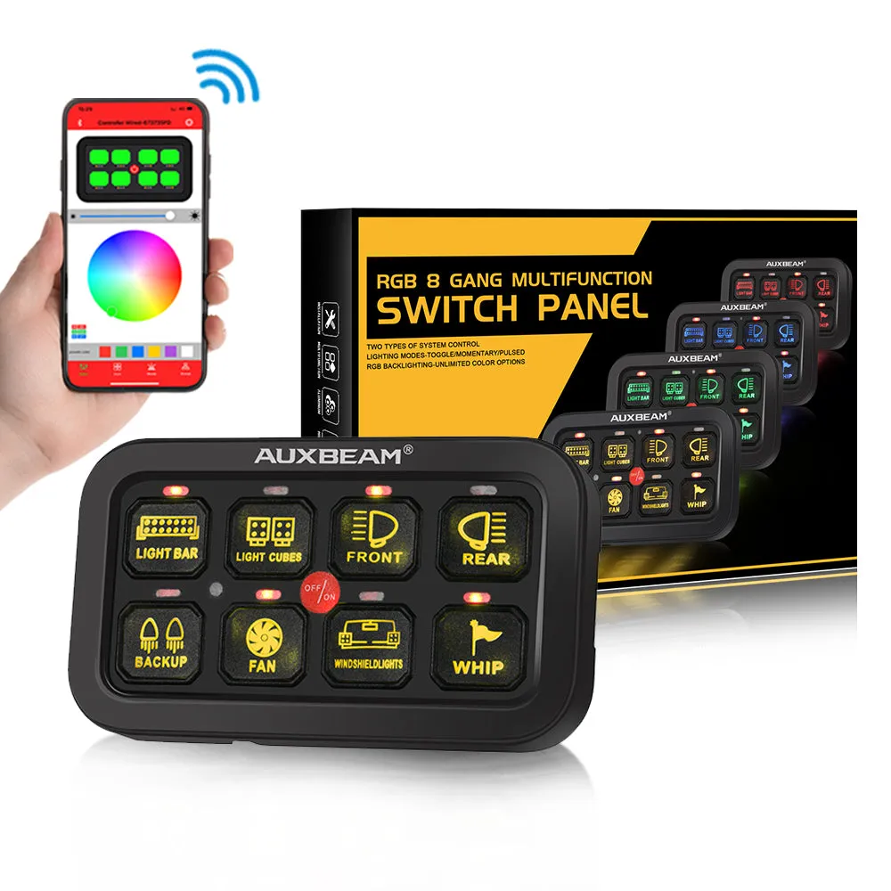 Auxbeam - AR - 800 RGB Switch Panel Off Road Lights Controller