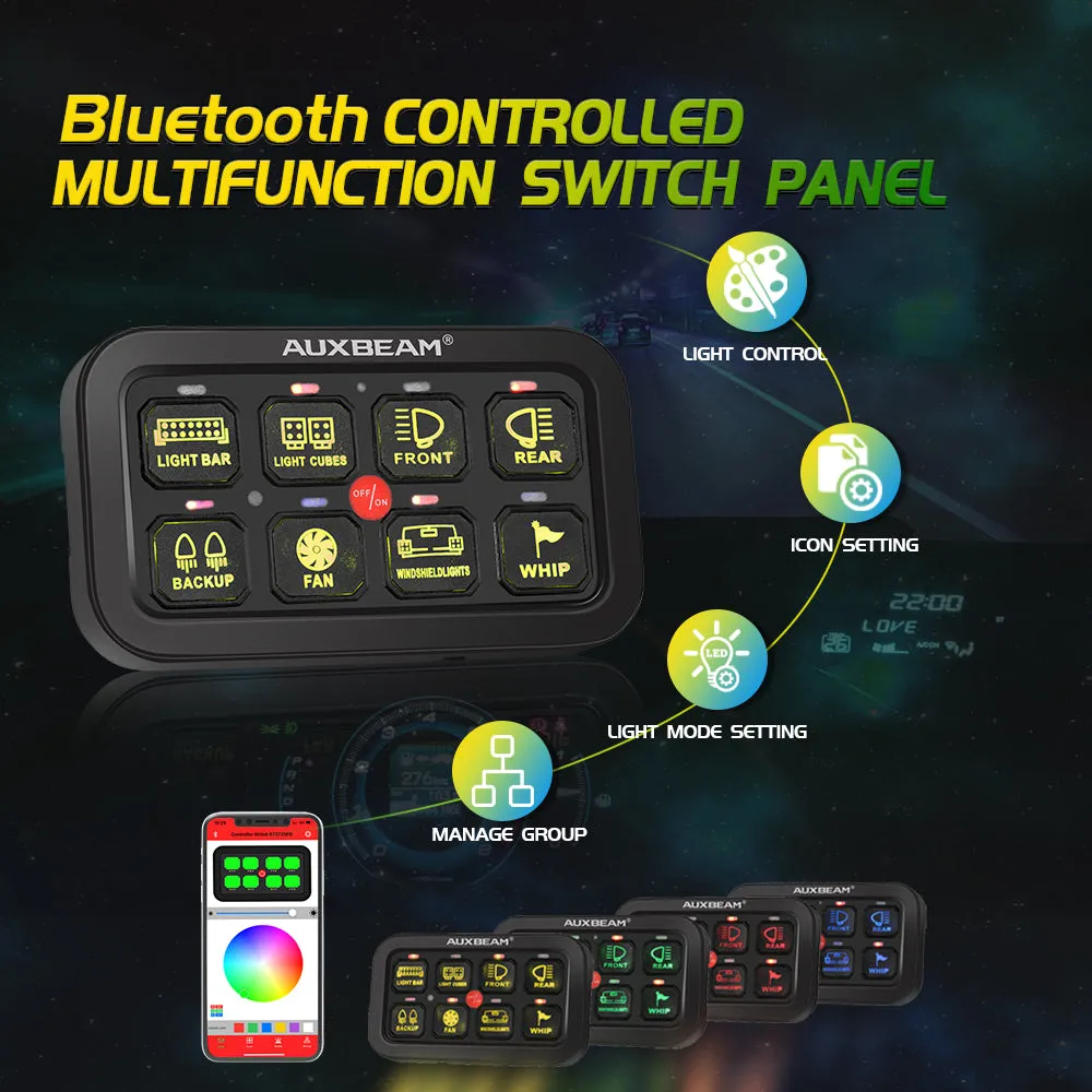 Auxbeam - AR - 800 RGB Switch Panel Off Road Lights Controller