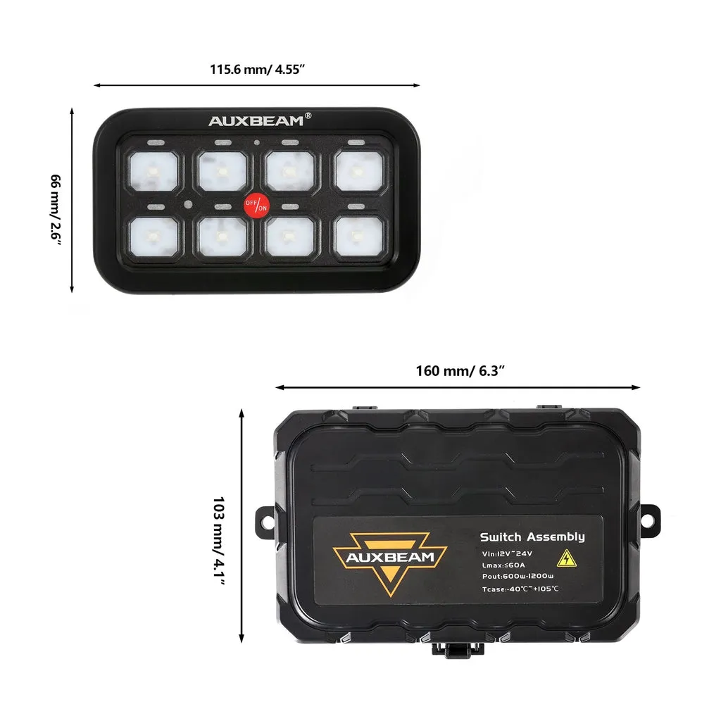 Auxbeam - AR - 800 RGB Switch Panel Off Road Lights Controller