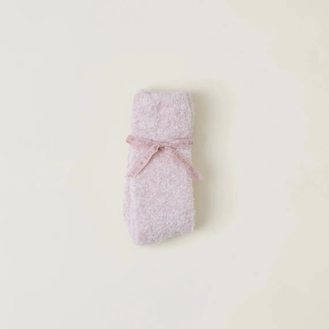 Barefoot Dreams: CozyChic Heatherd Socks in Dusty Rose & White