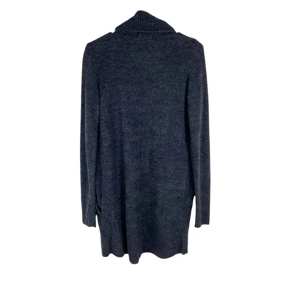 Barefoot Dreams Long Open Cardigan Sweater Dark Gray Warm Cozy Knit Size XS/S