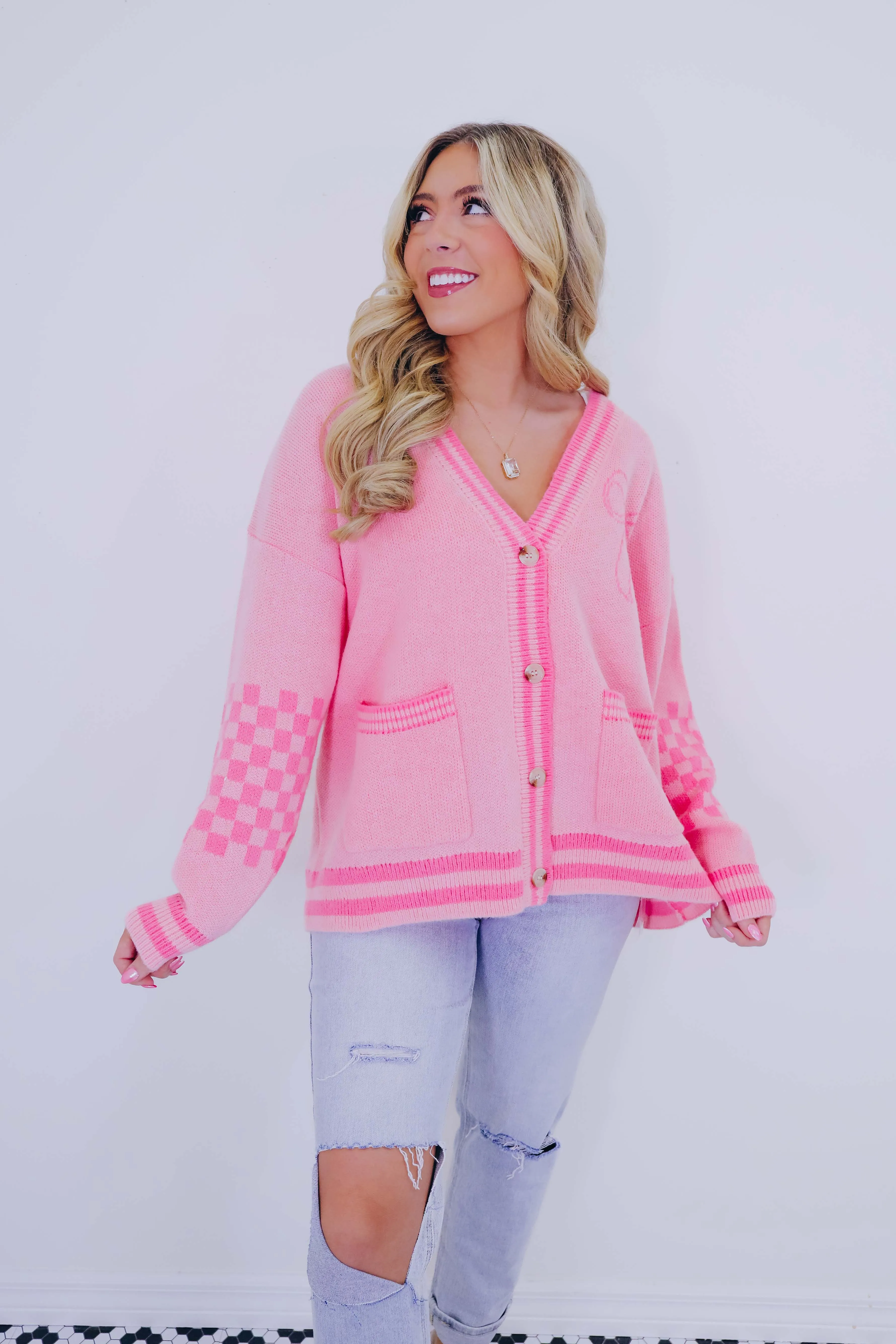 Betty Bow Button Up Cardigan
