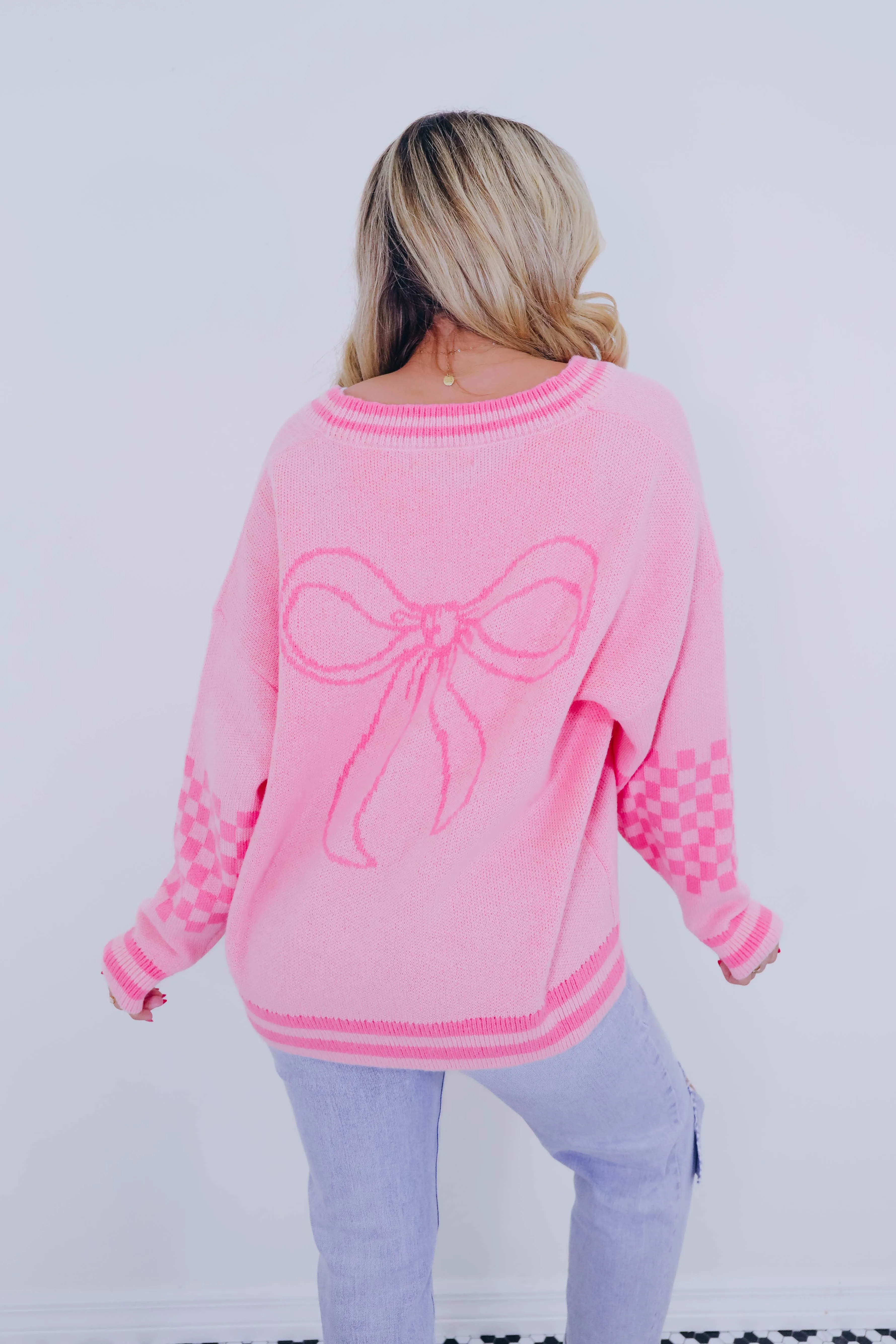 Betty Bow Button Up Cardigan