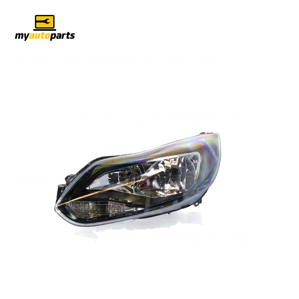 Black Head Lamp Passenger Side Certified Suits Ford Focus LW 2011 to 2012