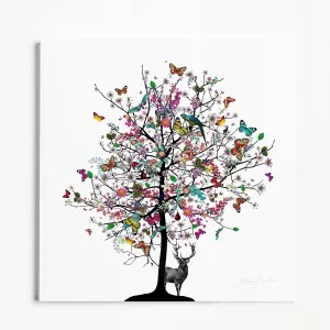 Bleikur Stag Tree - Art Print