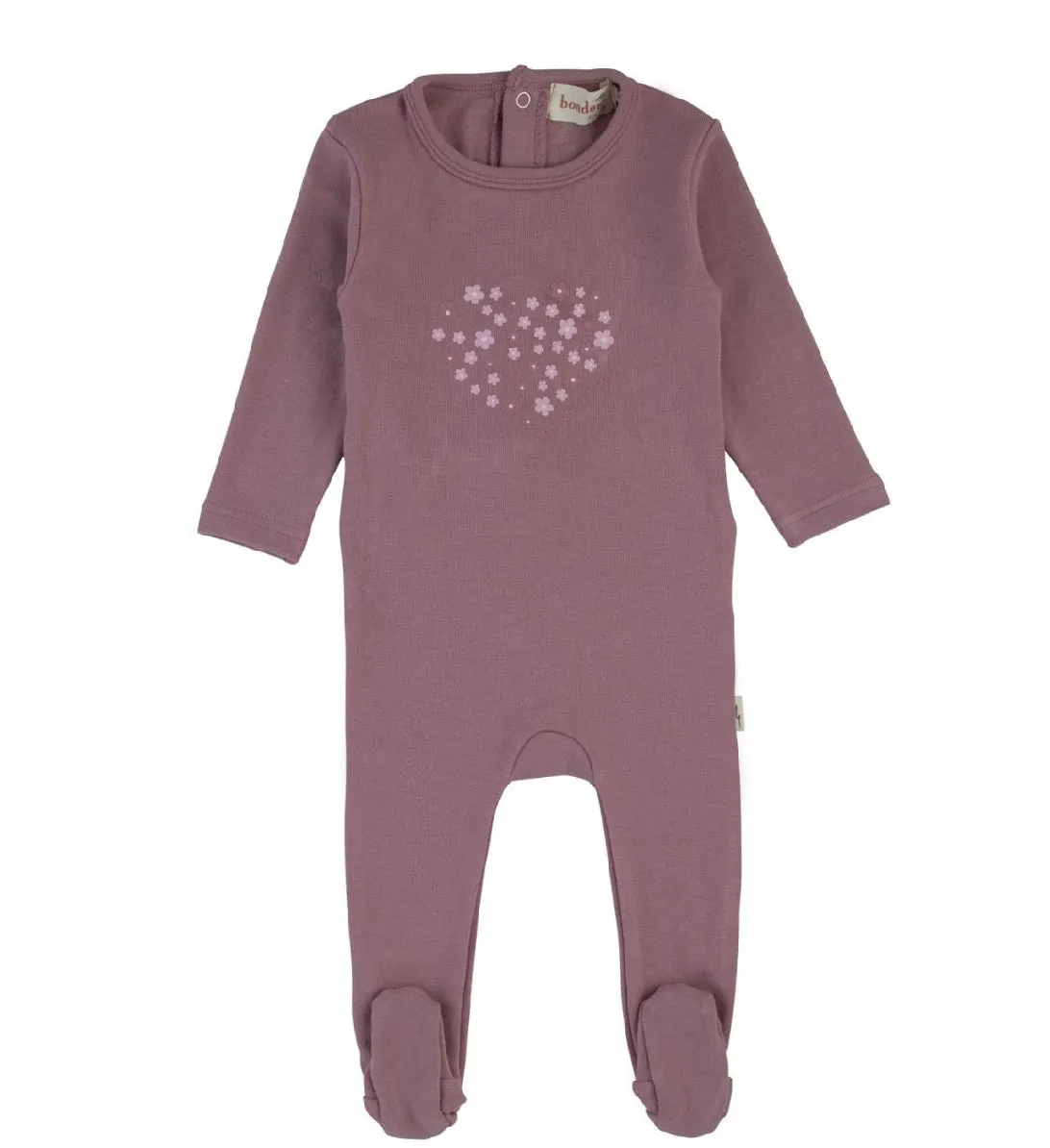 Bondoux Floral Cozy Cotton Lavendar Footie