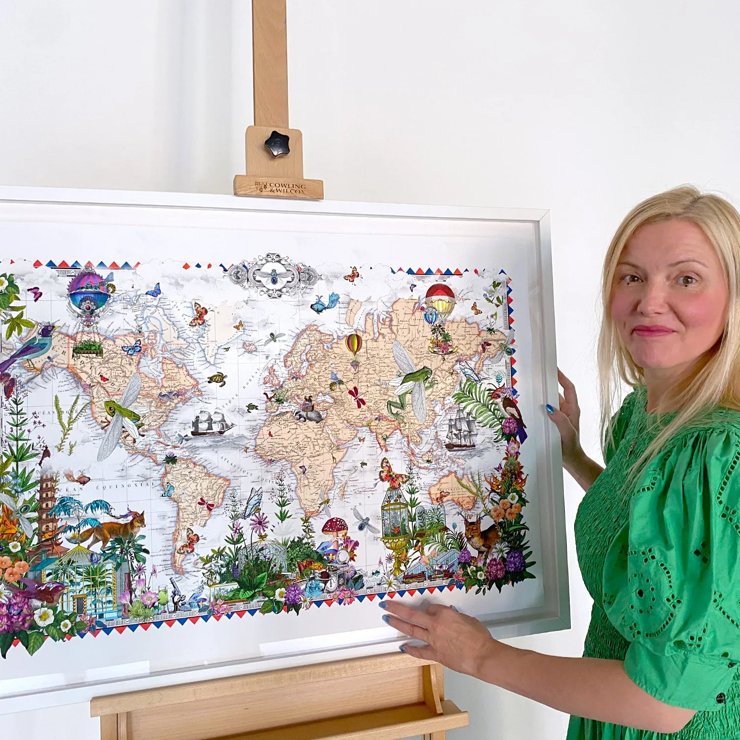 Botanical World Map Voyage