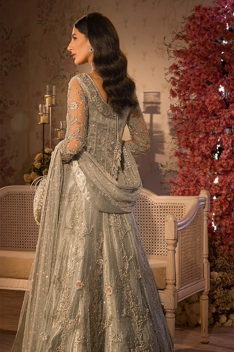 Bridal Wear Grey Lehenga Gown Pakistani Bridal Dresses