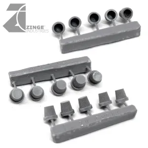 Bulkhead Lights - Sprue of 5 - 10mm Warning Lights