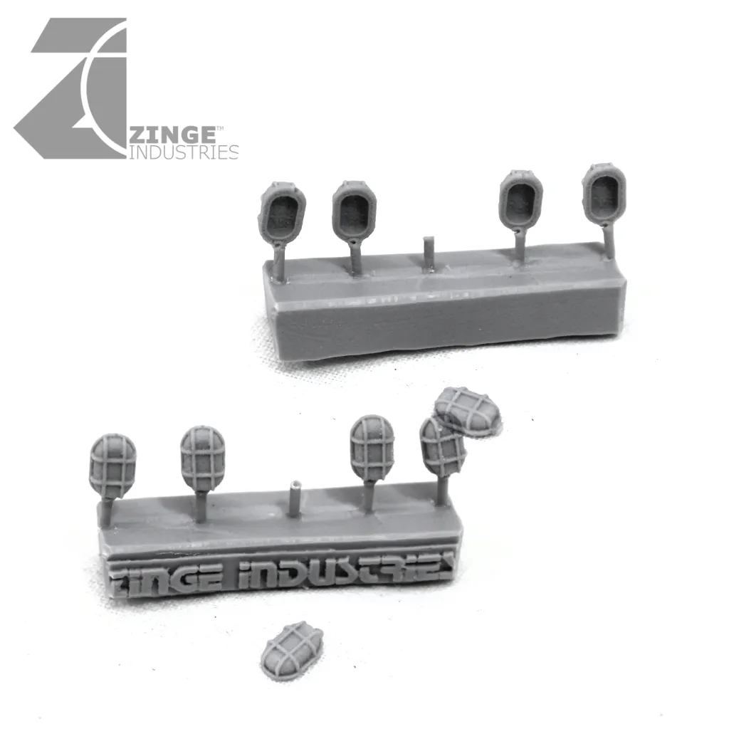 Bulkhead Lights - Sprue of 5 - 7.5mm Oval Bulkhead
