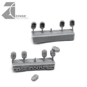 Bulkhead Lights - Sprue of 5 - 7.5mm Oval Bulkhead