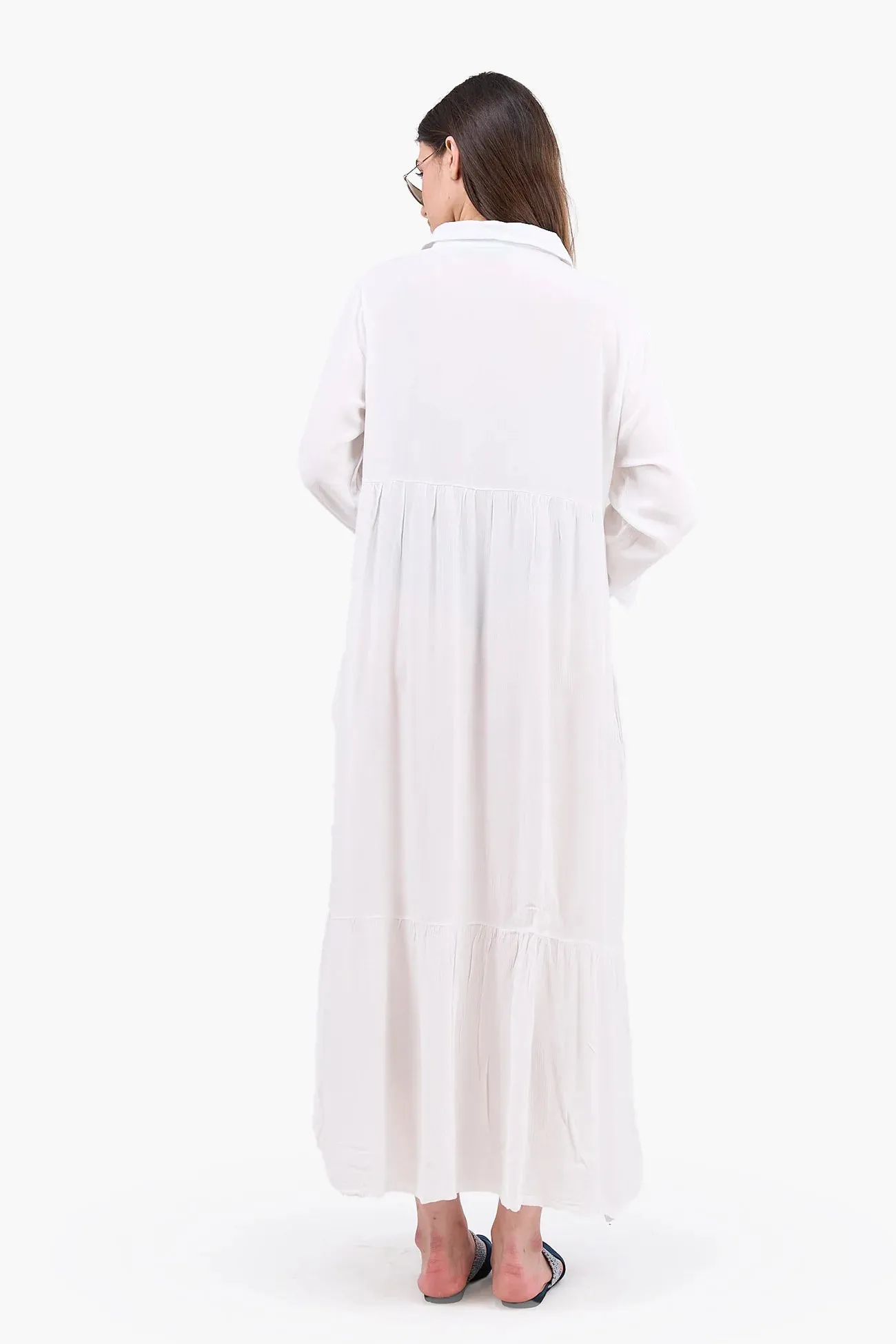 Buttoned Cuffs Dress