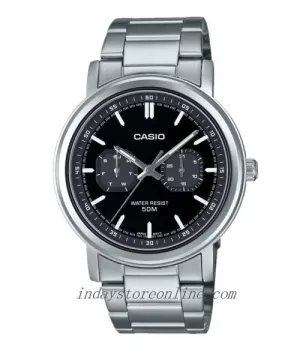Casio Men's Watch MTP-E335D-1E Stainless Steel Band Mineral Glass