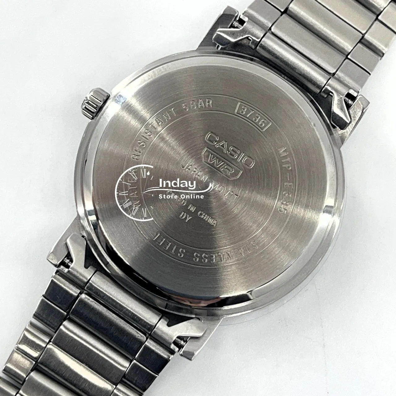 Casio Men's Watch MTP-E335D-7E Stainless Steel Band Mineral Glass