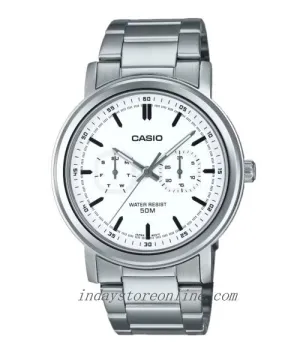 Casio Men's Watch MTP-E335D-7E Stainless Steel Band Mineral Glass