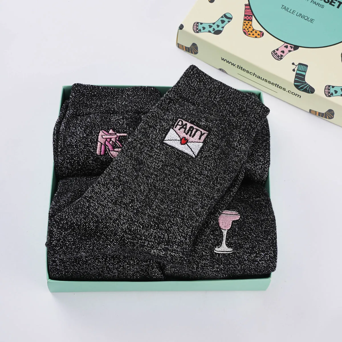 Chaussettes Hautes Party Pailletées