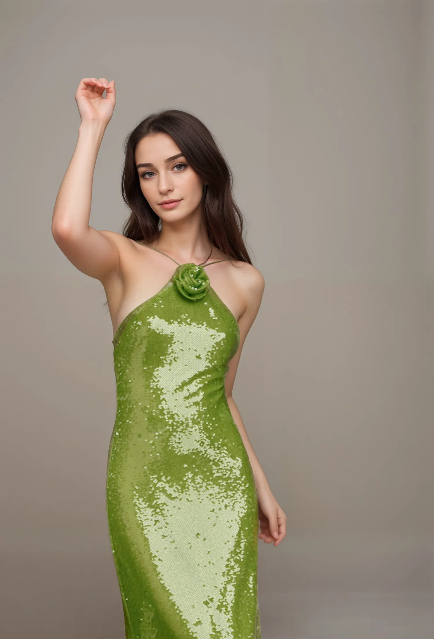 Chic Spaghetti Strap Tie Back Sequin Cocktail Dress