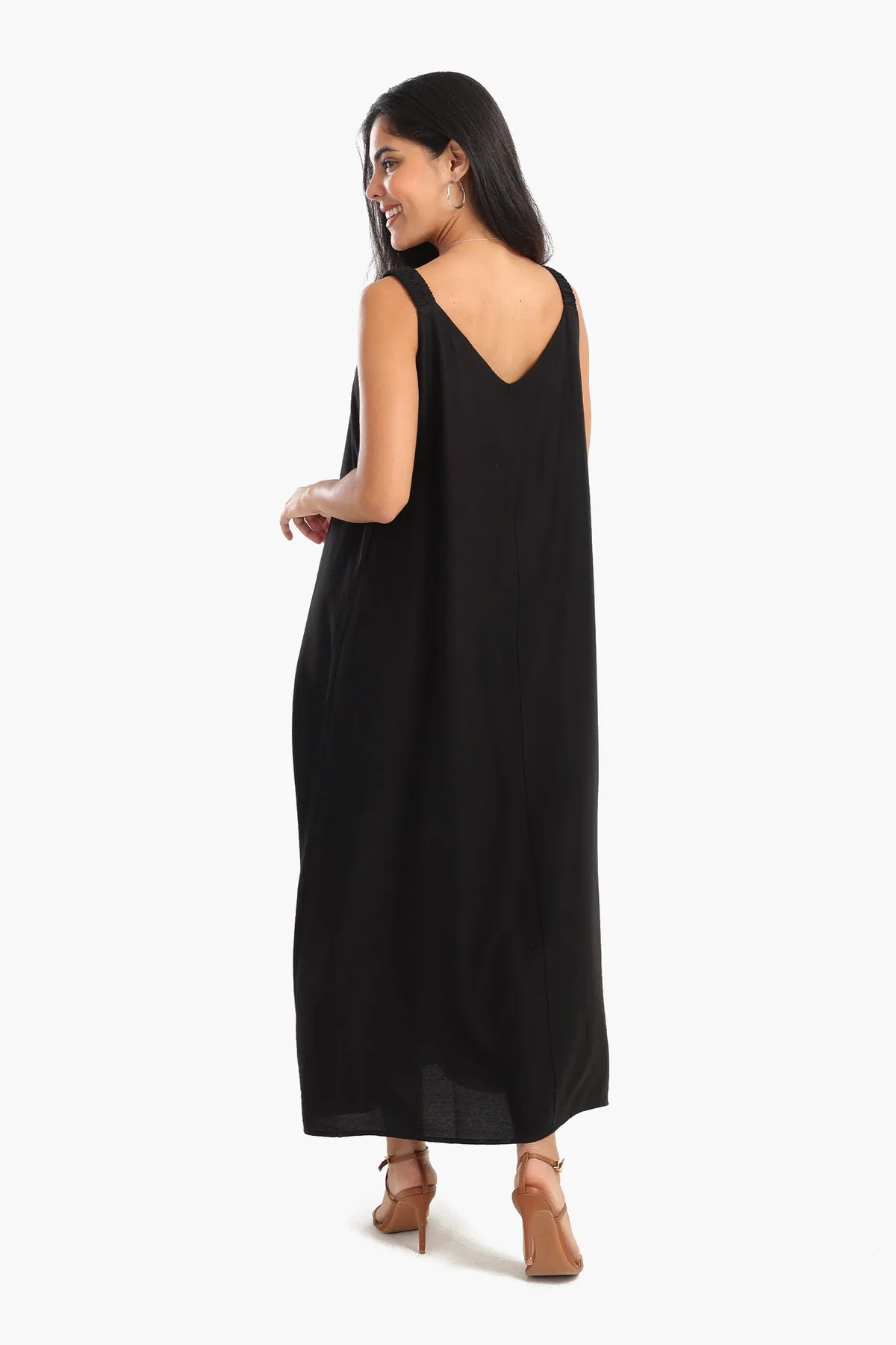 Chic V-Neck Midi Dress