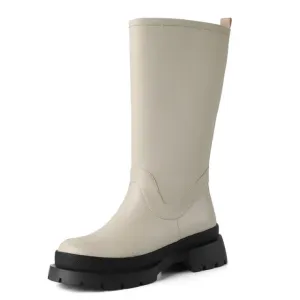 Chunky Heels Platform Boots Women's Boots