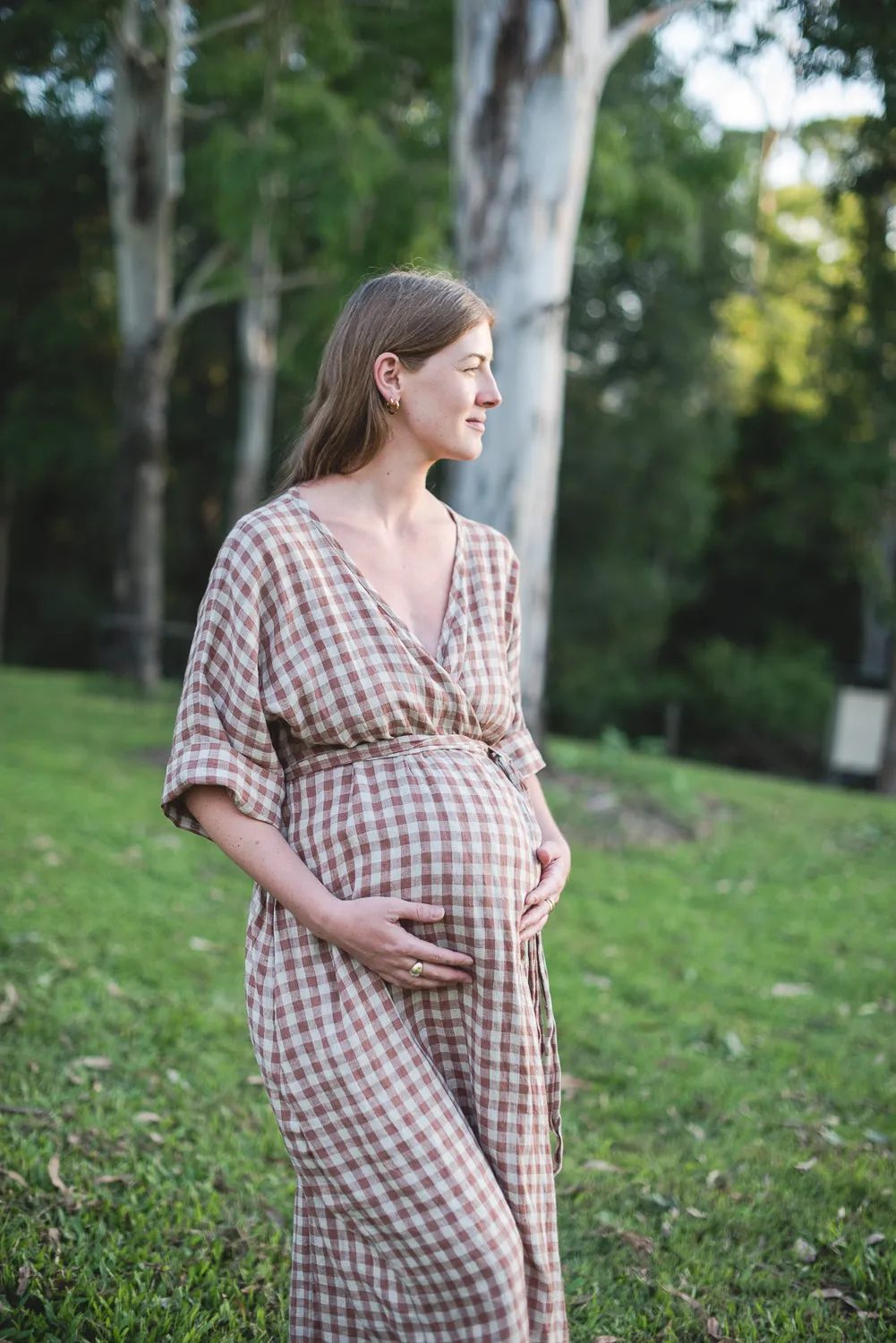 Clara Linen Wrap Dress - made to order