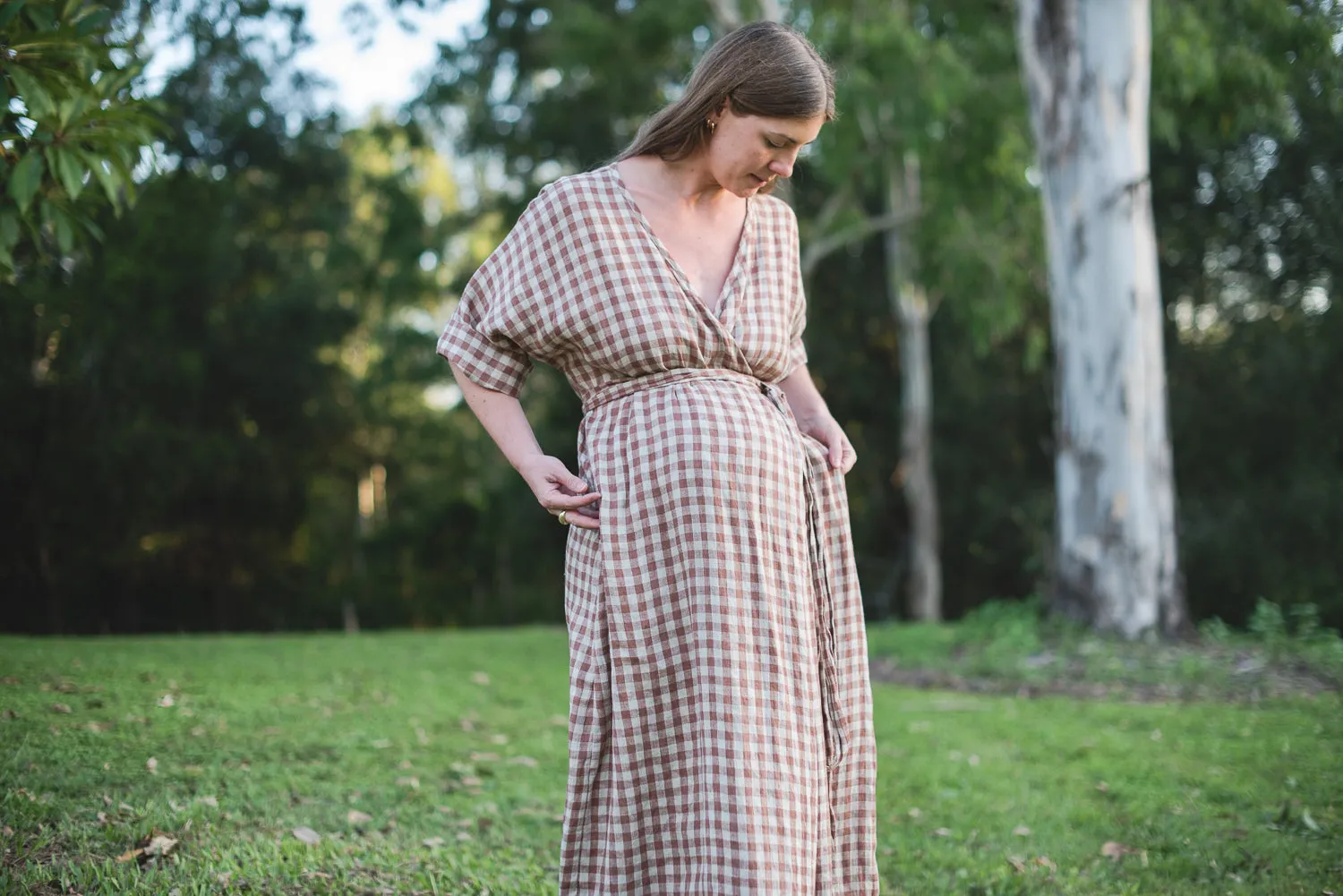 Clara Linen Wrap Dress - made to order