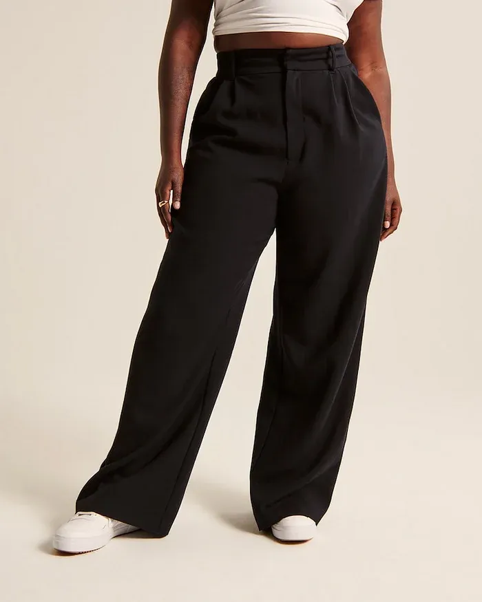 Clevecorner™ High Waist Tailored Wide Leg Pants