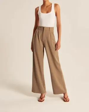 Clevecorner™ High Waist Tailored Wide Leg Pants