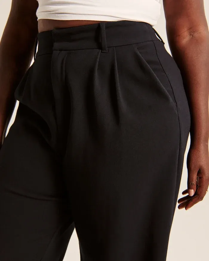 Clevecorner™ High Waist Tailored Wide Leg Pants