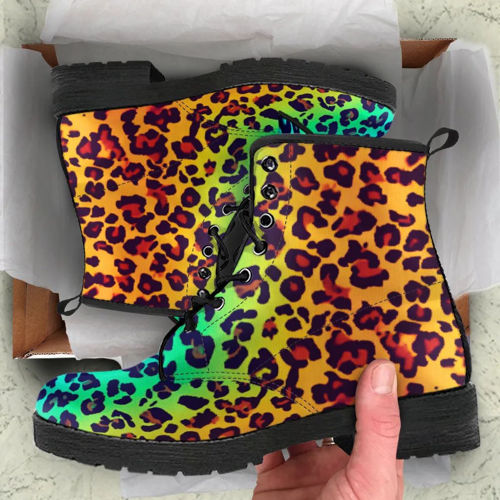 Colorful Leopard Boots