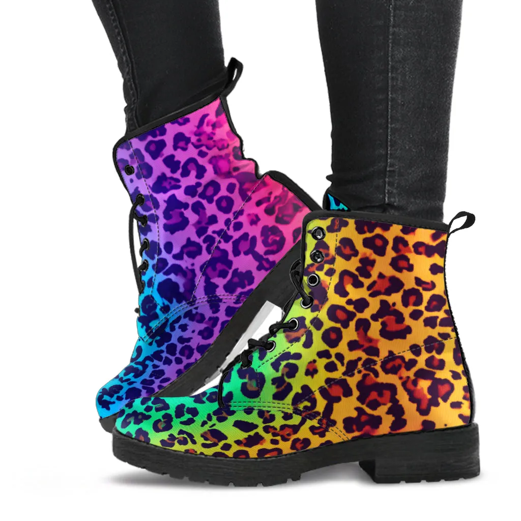 Colorful Leopard Boots
