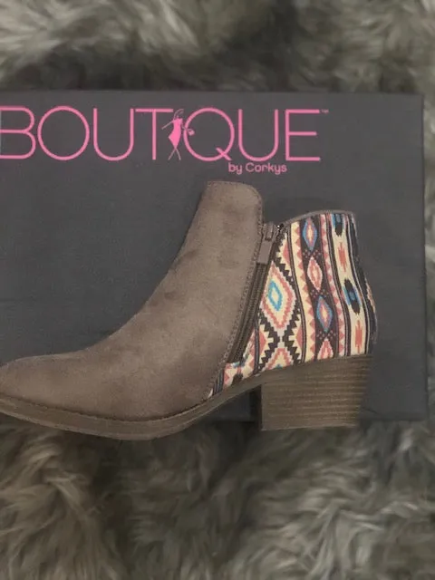 Corkys Pink Aztec Prevail Booties ~ Boots ~