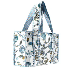 Cotton Block Print Tote Bag- Small & Large