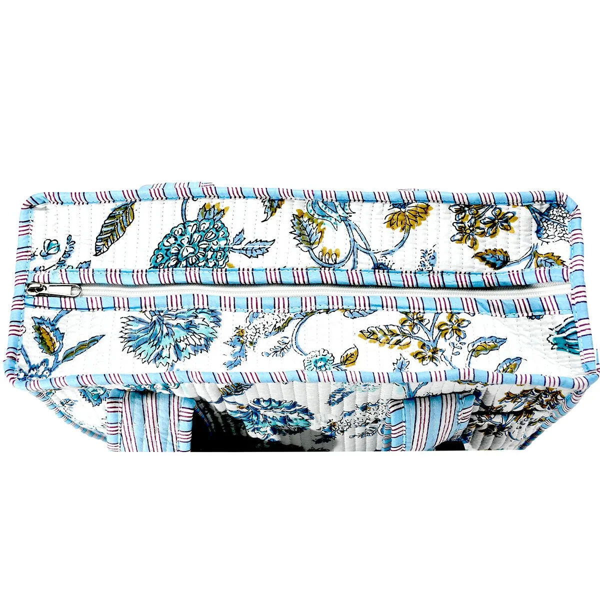 Cotton Block Print Tote Bag- Small & Large